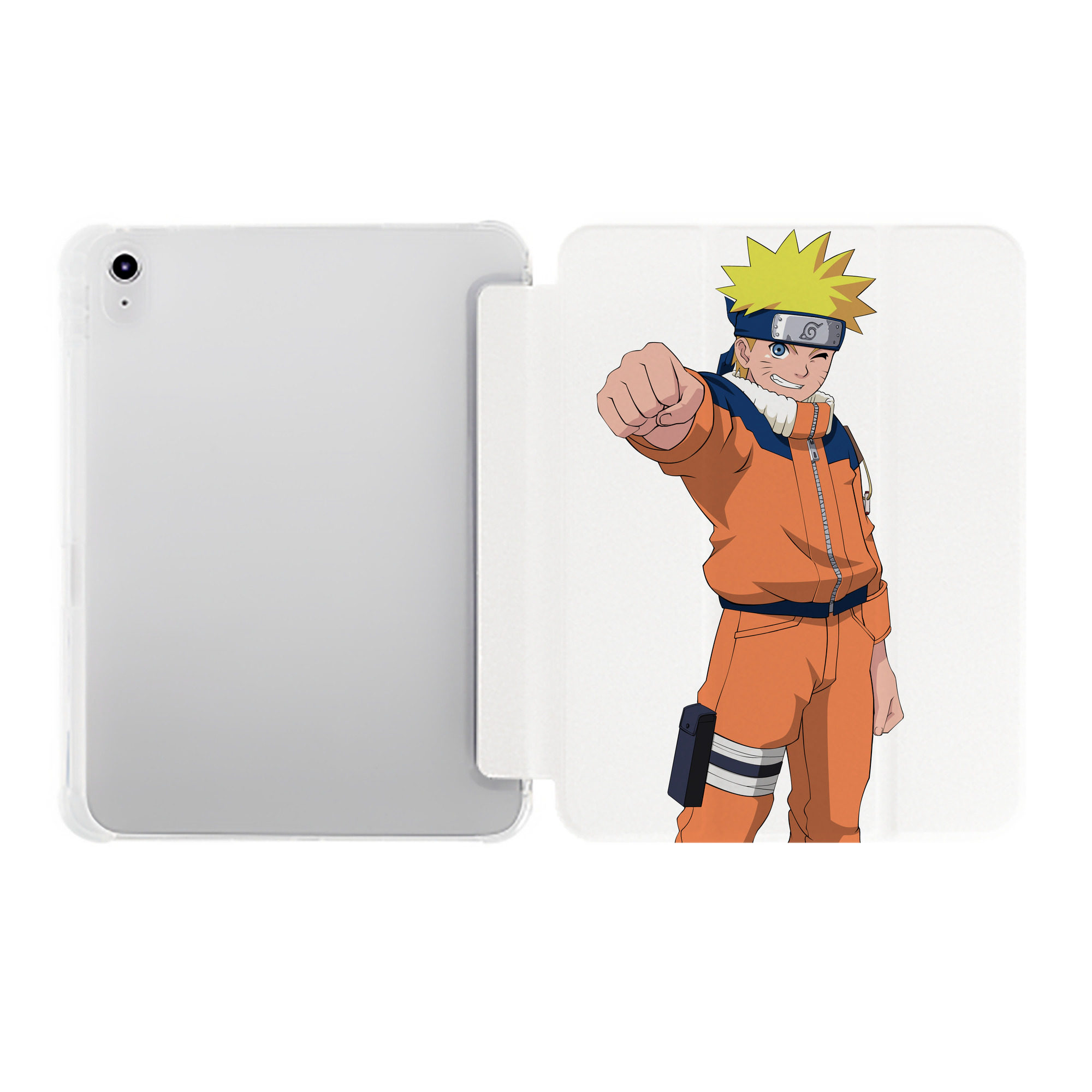 （画像用） NARUTO -ナルト- うずまき ナルト Uzumaki Naruto IPad ケース ペン収納付き 三つ折りスタンド PUレザー×シリコン 対応機種9.5/10.5/10.9インチ